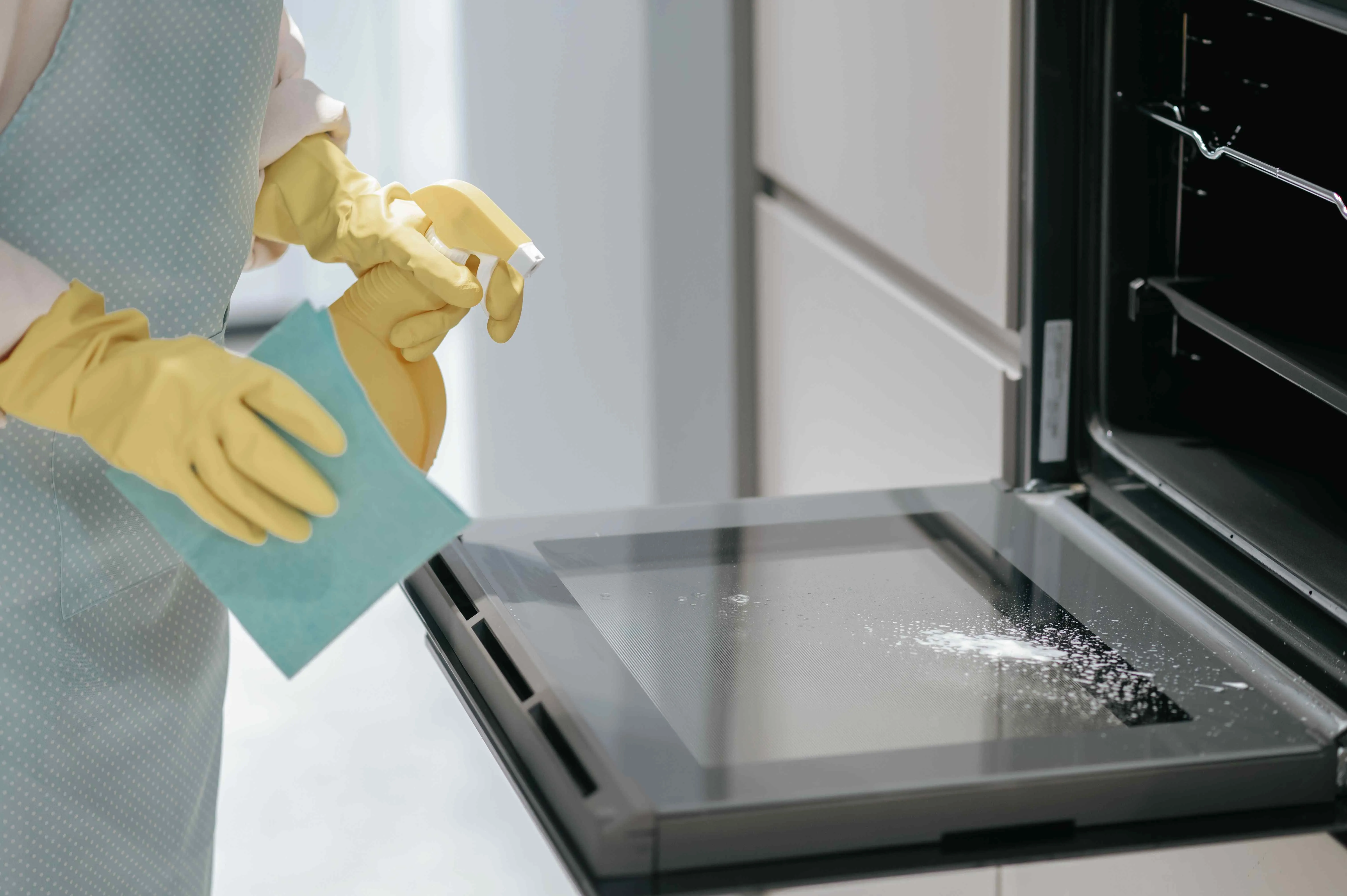 cleaning kitchen